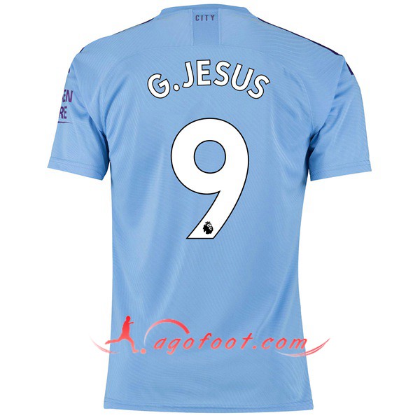Maillot Foot Manchester City (G.JESUS 9) Domicile Personnalisé Floqué 19/20