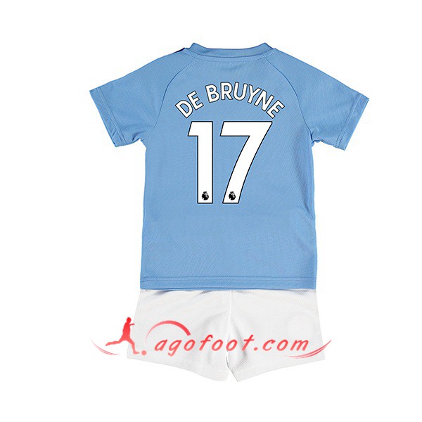 Maillot Foot Manchester City (DE BRUYNE 17) Enfant Domicile Personnalisé Floqué 19/20