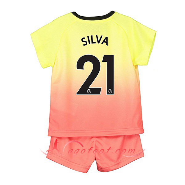 Maillot Foot Manchester City (SILVA 21) Enfant Third Personnalisé Floqué 19/20