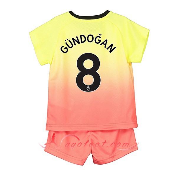 Maillot Foot Manchester City (GUNDOGAN 8) Enfant Third Personnalisé Floqué 19/20