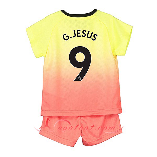 Maillot Foot Manchester City (G.JESUS 9) Enfant Third Personnalisé Floqué 19/20