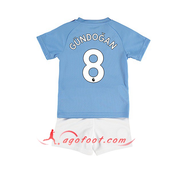Maillot Foot Manchester City (GUNDOGAN 8) Enfant Domicile Personnalisé Floqué 19/20