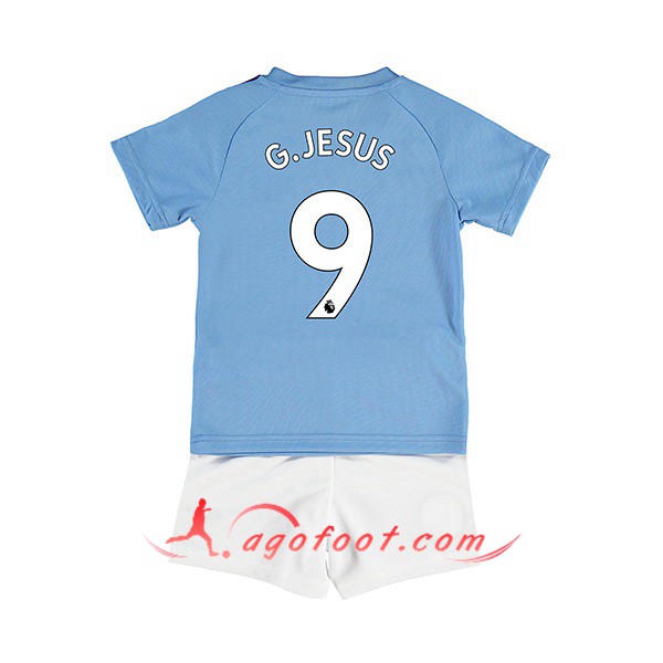 Maillot Foot Manchester City (G.JESUS 9) Enfant Domicile Personnalisé Floqué 19/20