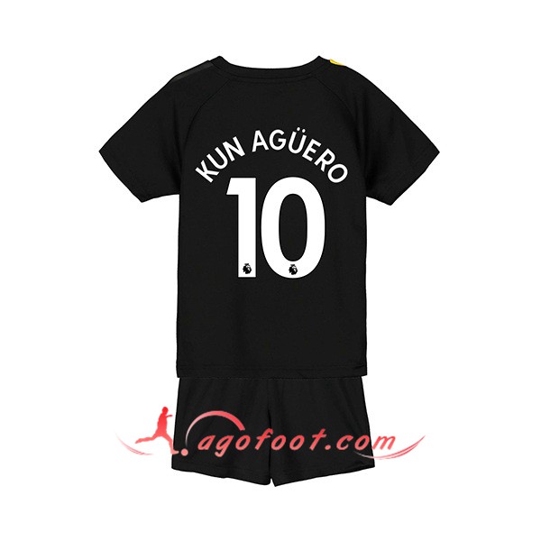 Maillot Foot Manchester City (KUN AGUERO 10) Enfant Exterieur Personnalisé Floqué 19/20