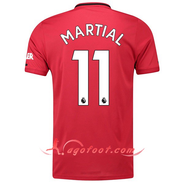 Maillot Foot Manchester United (MARTIAL 11) Domicile Personnalisé Floqué 19/20