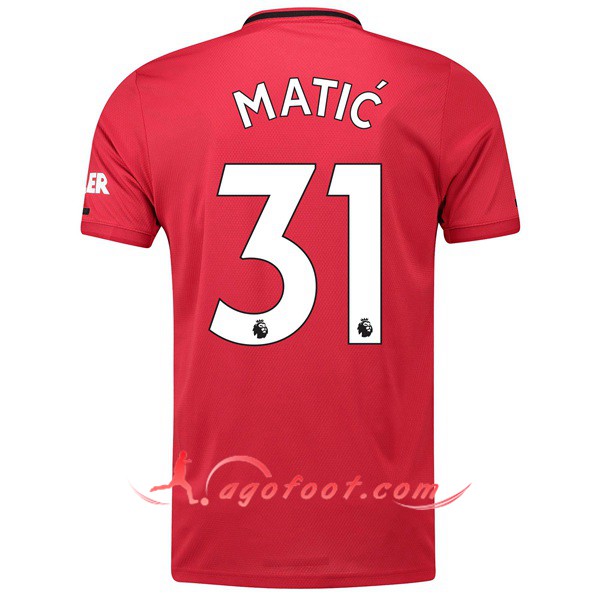 Maillot Foot Manchester United (MATIC 31) Domicile Personnalisé Floqué 19/20