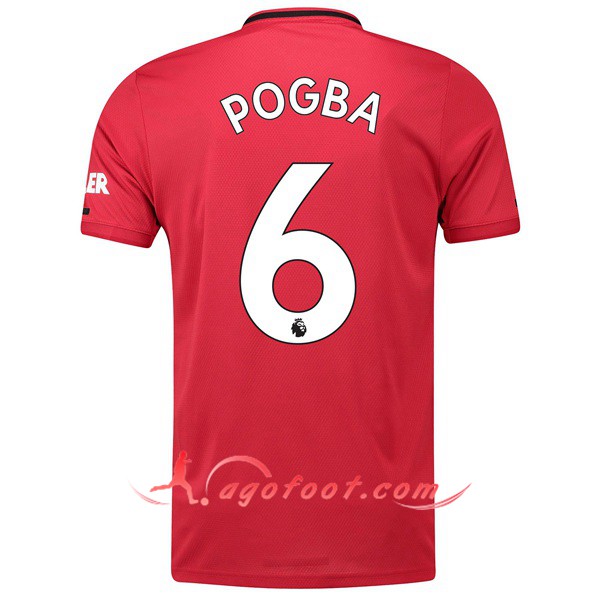 Maillot Foot Manchester United (POGBA 6) Domicile Personnalisé Floqué 19/20