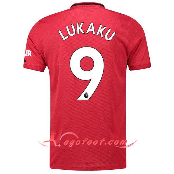 Maillot Foot Manchester United (Lukaku 9) Domicile Personnalisé Floqué 19/20