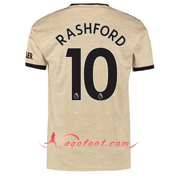 Maillot Foot Manchester United (Rashford 10) Exterieur Personnalisé Floqué 19/20
