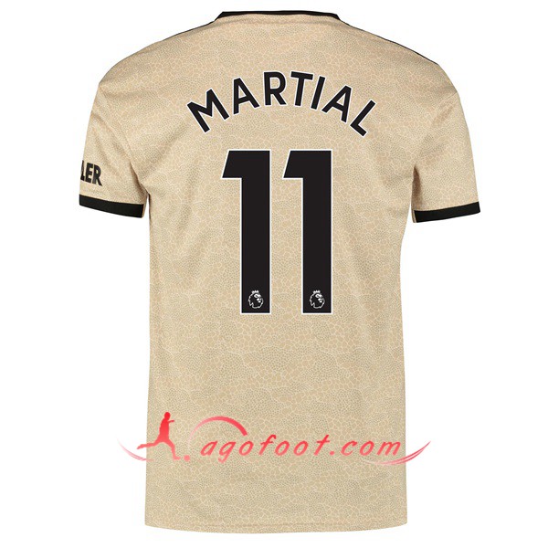 Maillot Foot Manchester United (MARTIAL 11) Exterieur Personnalisé Floqué 19/20