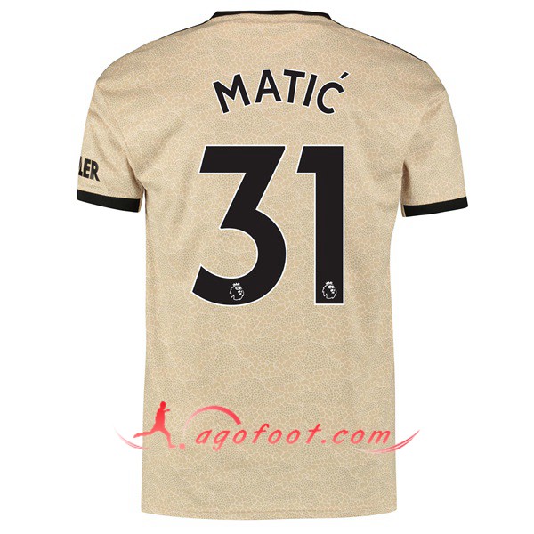 Maillot Foot Manchester United (MATIC 31) Exterieur Personnalisé Floqué 19/20