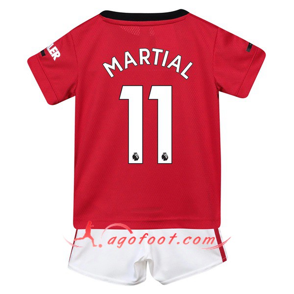 Maillot Foot Manchester United (MARTIAL 11) Enfant Domicile Personnalisé Floqué 19/20