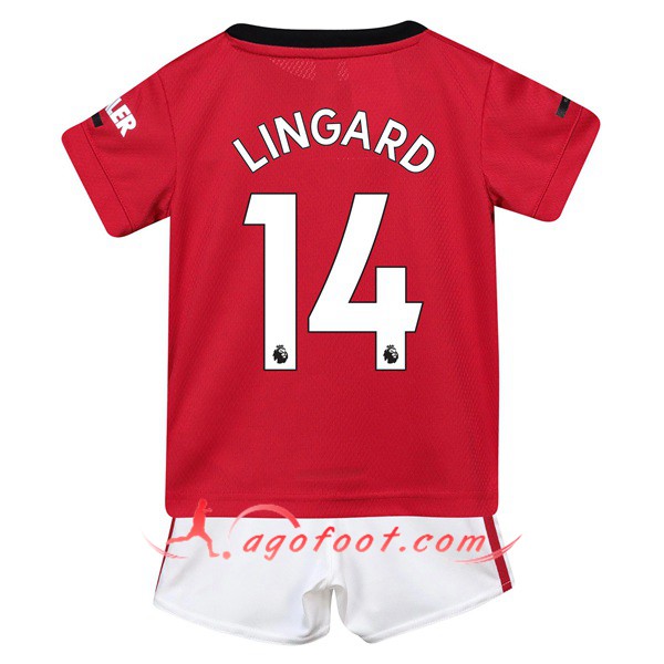 Maillot Foot Manchester United (Lingard 14) Enfant Domicile Personnalisé Floqué 19/20