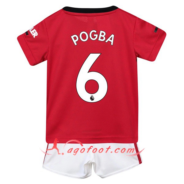 Maillot Foot Manchester United (POGBA 6) Enfant Domicile Personnalisé Floqué 19/20