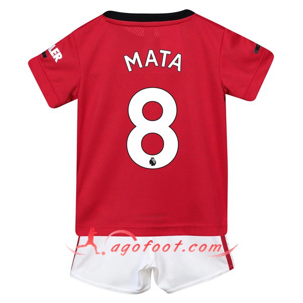 Maillot Foot Manchester United (MATA 8) Enfant Domicile Personnalisé Floqué 19/20