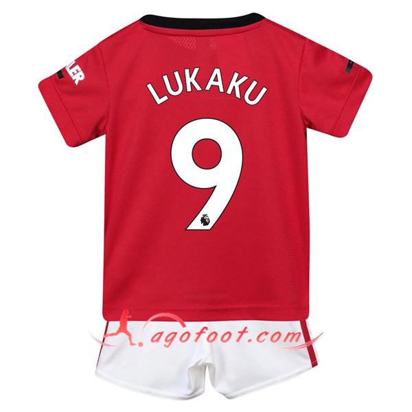 Maillot Foot Manchester United (Lukaku 9) Enfant Domicile Personnalisé Floqué 19/20