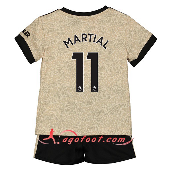 Maillot Foot Manchester United (MARTIAL 11) Enfant Exterieur Personnalisé Floqué 19/20