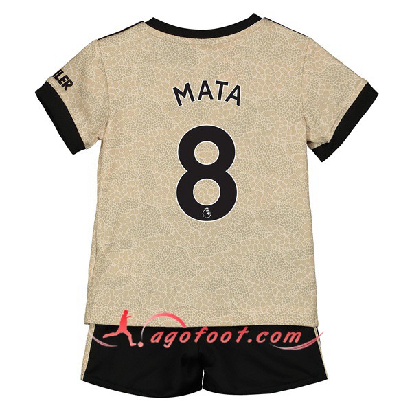 Maillot Foot Manchester United (MATA 8) Enfant Exterieur Personnalisé Floqué 19/20