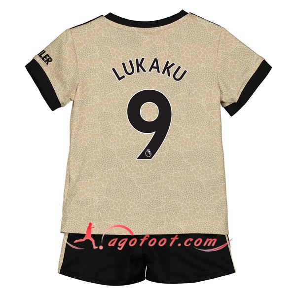 Maillot Foot Manchester United (Lukaku 9) Enfant Exterieur Personnalisé Floqué 19/20