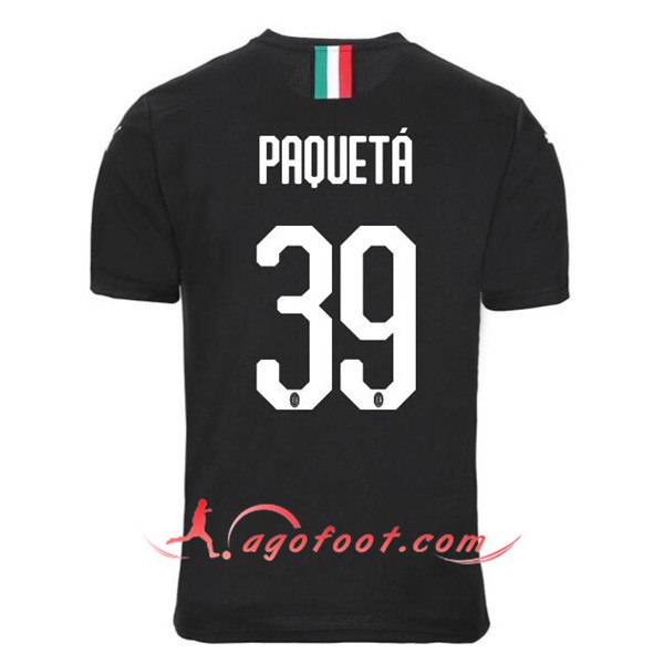 Maillot Foot Milan AC (PAOUETA 39) Third Personnalisé Floqué 19/20