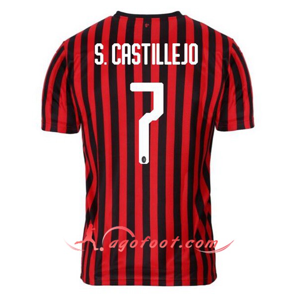 Maillot Foot Milan AC (S.CASTILLEJO 7) Domicile Personnalisé Floqué 19/20