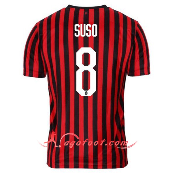 Maillot Foot Milan AC (SUSO 8) Domicile Personnalisé Floqué 19/20