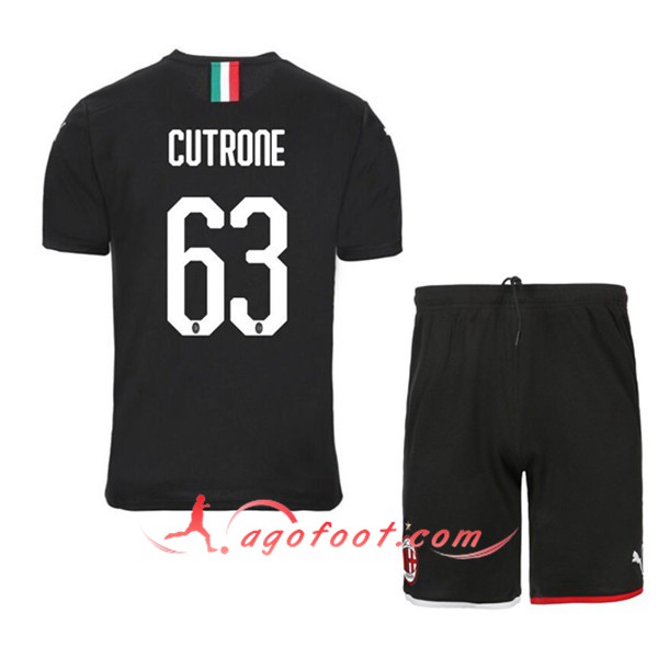 Maillot Foot Milan AC (CUTRONE 63) Third Personnalisé Floqué 19/20