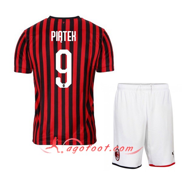 Maillot Foot Milan AC (PIATEH 9) Enfant Domicile Personnalisé Floqué 19/20