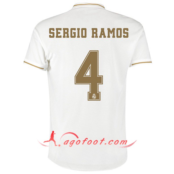 Maillot Foot Real Madrid (SERGIO RAMOS 4) Domicile Personnalisé Floqué 19/20