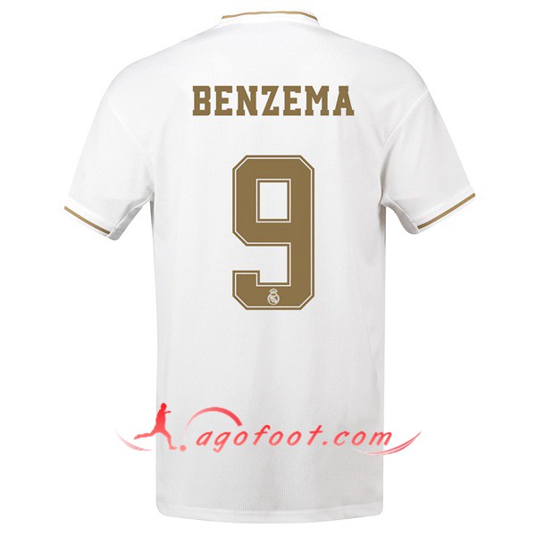 Maillot Foot Real Madrid (BENZEMA 9) Domicile Personnalisé Floqué 19/20
