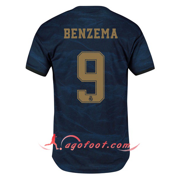 Maillot Foot Real Madrid (BENZEMA 9) Exterieur Personnalisé Floqué 19/20