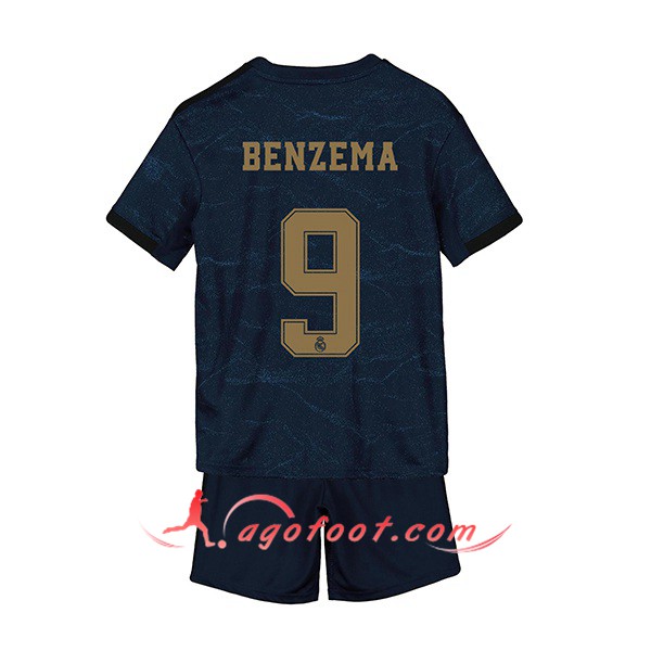 Maillot Foot Real Madrid (BENZEMA 9) Enfant Exterieur Personnalisé Floqué 19/20