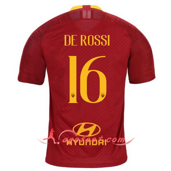 Maillot Foot AS Roma (DE ROSSI 16) Domicile Personnalisé Floqué 19/20