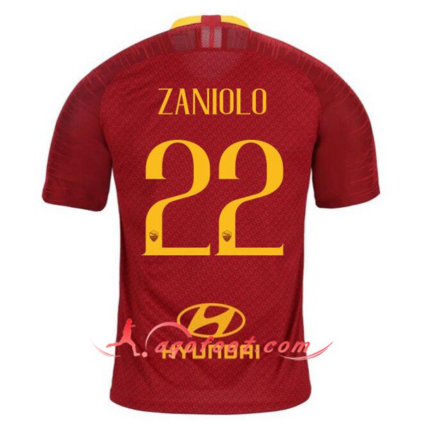 Maillot Foot AS Roma (ZANIOLO 22) Domicile Personnalisé Floqué 19/20