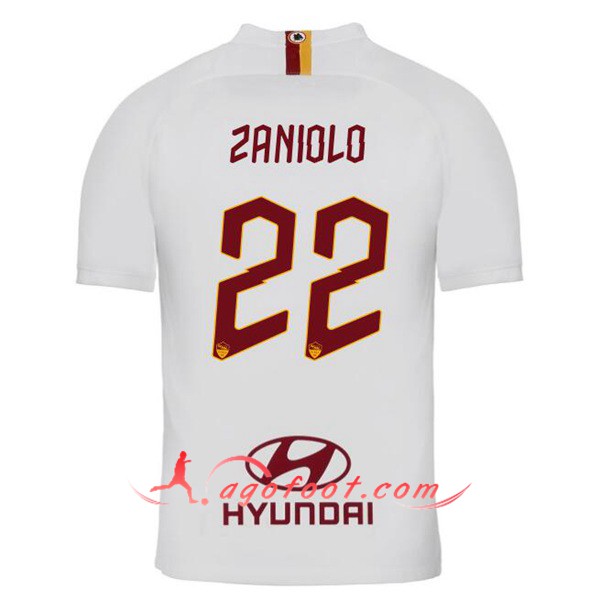 Maillot Foot AS Roma (ZANIOLO 22) Exterieur Personnalisé Floqué 19/20