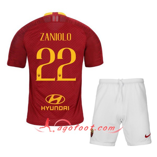 Maillot Foot AS Roma (ZANIOLO 22) Enfant Domicile Personnalisé Floqué 19/20