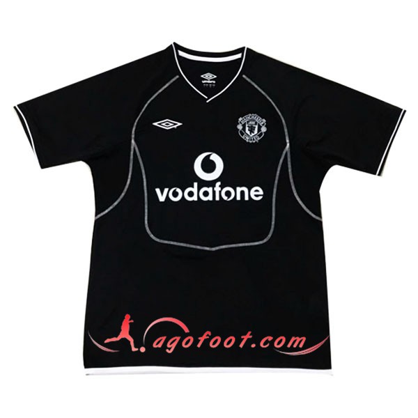 Maillot Retro Manchester United Gardien de but Noir 2000/2001