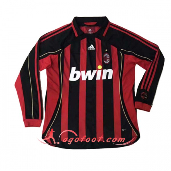 Maillot Retro Milan AC Manches longues Domicile 2006/2007