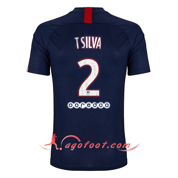 Maillot Foot PSG (T.SILVA 2) Domicile Personnalisé Floqué 19/20