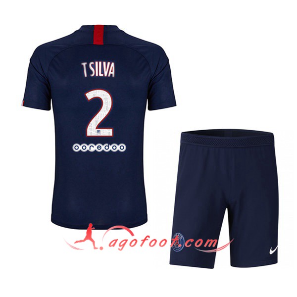 Maillot Foot PSG (T.SILVA 2) Enfant Domicile Personnalisé Floqué 19/20
