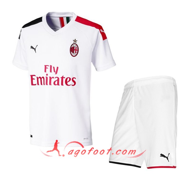 Ensemble Maillots Foot Milan AC Enfant Exterieur Floqué 19/20