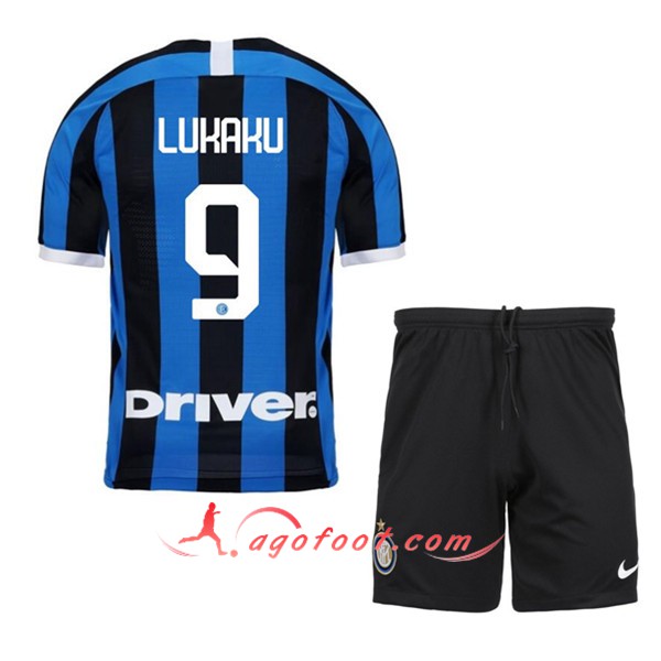 Ensemble Maillots Foot Inter Milan (LUKAKU 9) Enfant Domicile Floqué 19/20