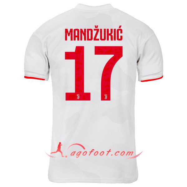 Maillot Foot Juventus (MANDZUKIC 17) Exterieur Floqué 19/20
