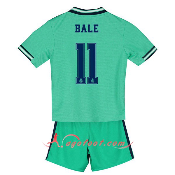 Ensemble Maillots Foot Real Madrid (BALE 11) Enfant Third Floqué 19/20