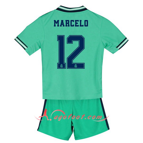 Ensemble Maillots Foot Real Madrid (Marcelo 12) Enfant Third Floqué 19/20