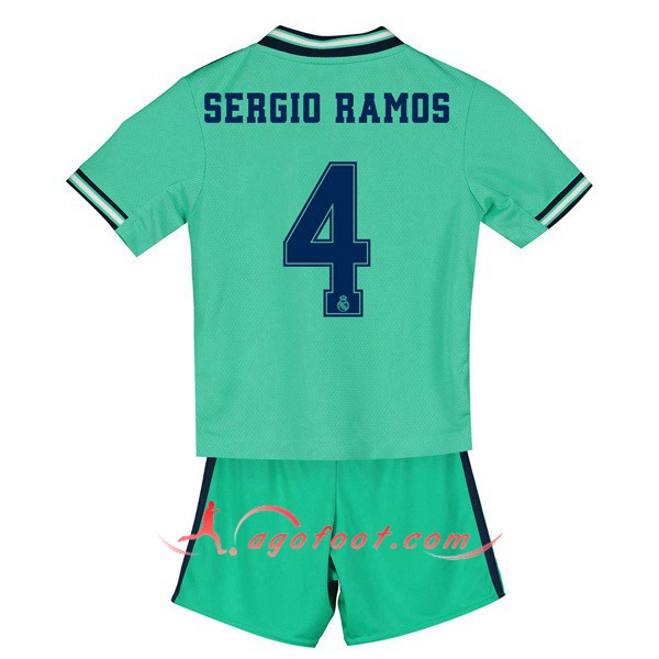 Ensemble Maillots Foot Real Madrid (SERGIO RAMOS 4) Enfant Third Floqué 19/20