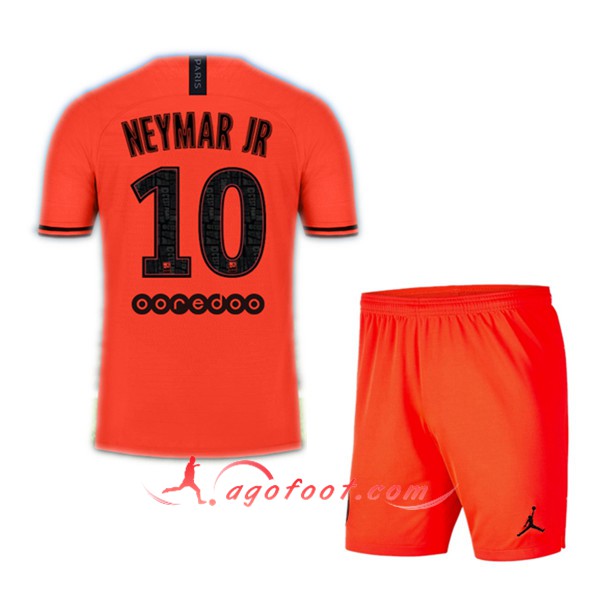 Ensemble Maillots Foot PSG (NEYMAR JR 10) Enfant Exterieur Floqué 19/20
