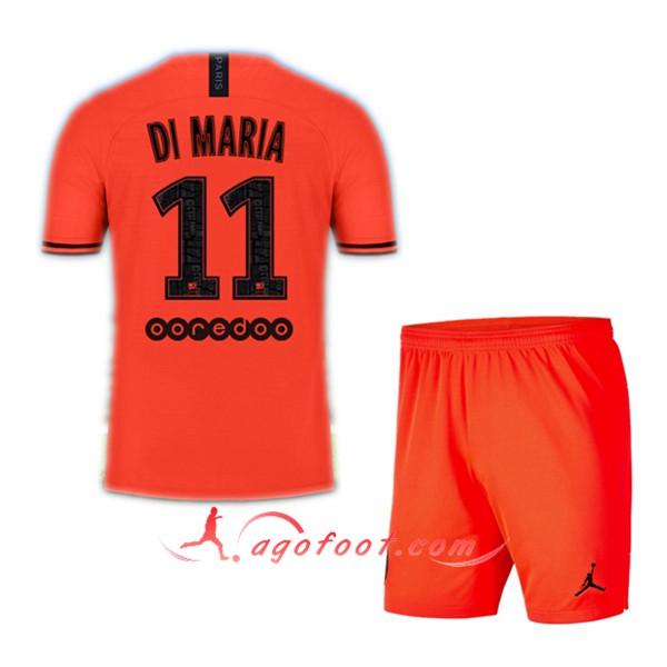 Ensemble Maillots Foot PSG (DI MARIA 11) Enfant Exterieur Floqué 19/20