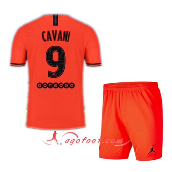 Ensemble Maillots Foot PSG (CAVANI 9) Enfant Exterieur Floqué 19/20