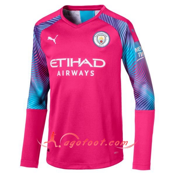 Maillot Foot Manchester City Gardien de but Rouge Personnalisé Floqué 19/20